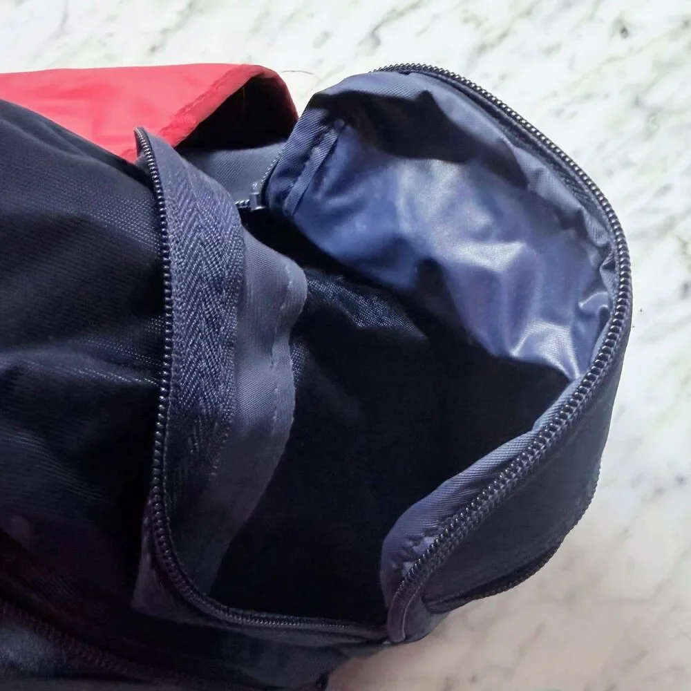 Vintage 90s Tommy Hilfiger Nylon Messenger Bag Navy Red – Multi-Pocket Crossbody